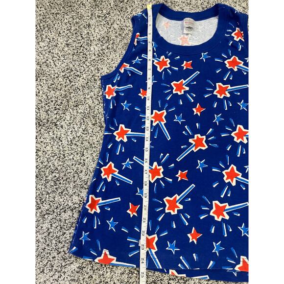 Hanna Andersson‎ 4th of July Patriotic Tank, Women’s M, Organic Cotton Blue/Red - Picture 8 of 10